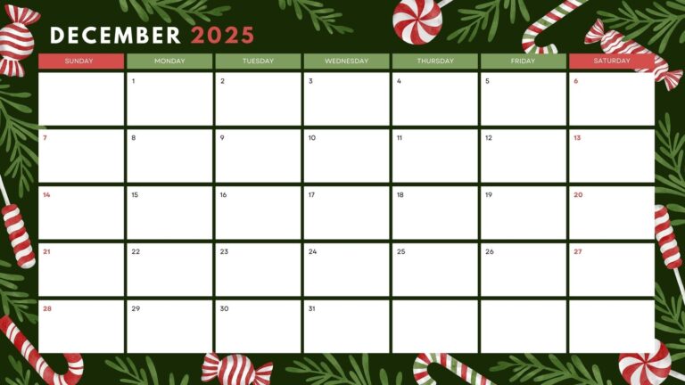 Free Custom Printable Christmas Calendar Templates Canva