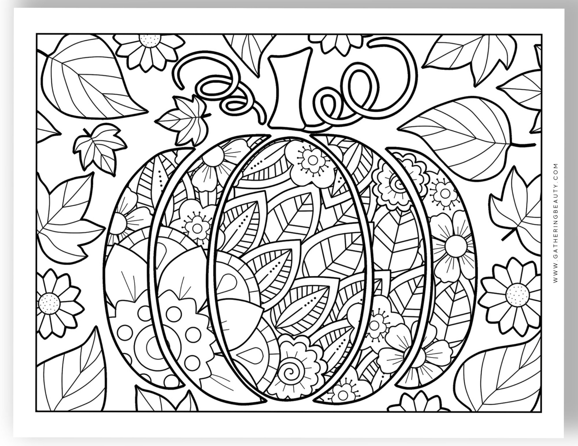 Free Fall Colouring Pages For Adults Gathering Beauty