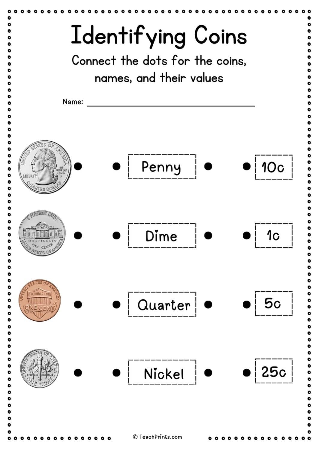 Printable Coin Worksheets