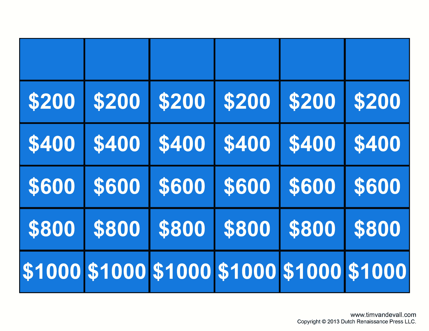 Free Jeopardy Template Make Your Own Jeopardy Game Free Jeopardy Template Make Your Own Jeopardy Game