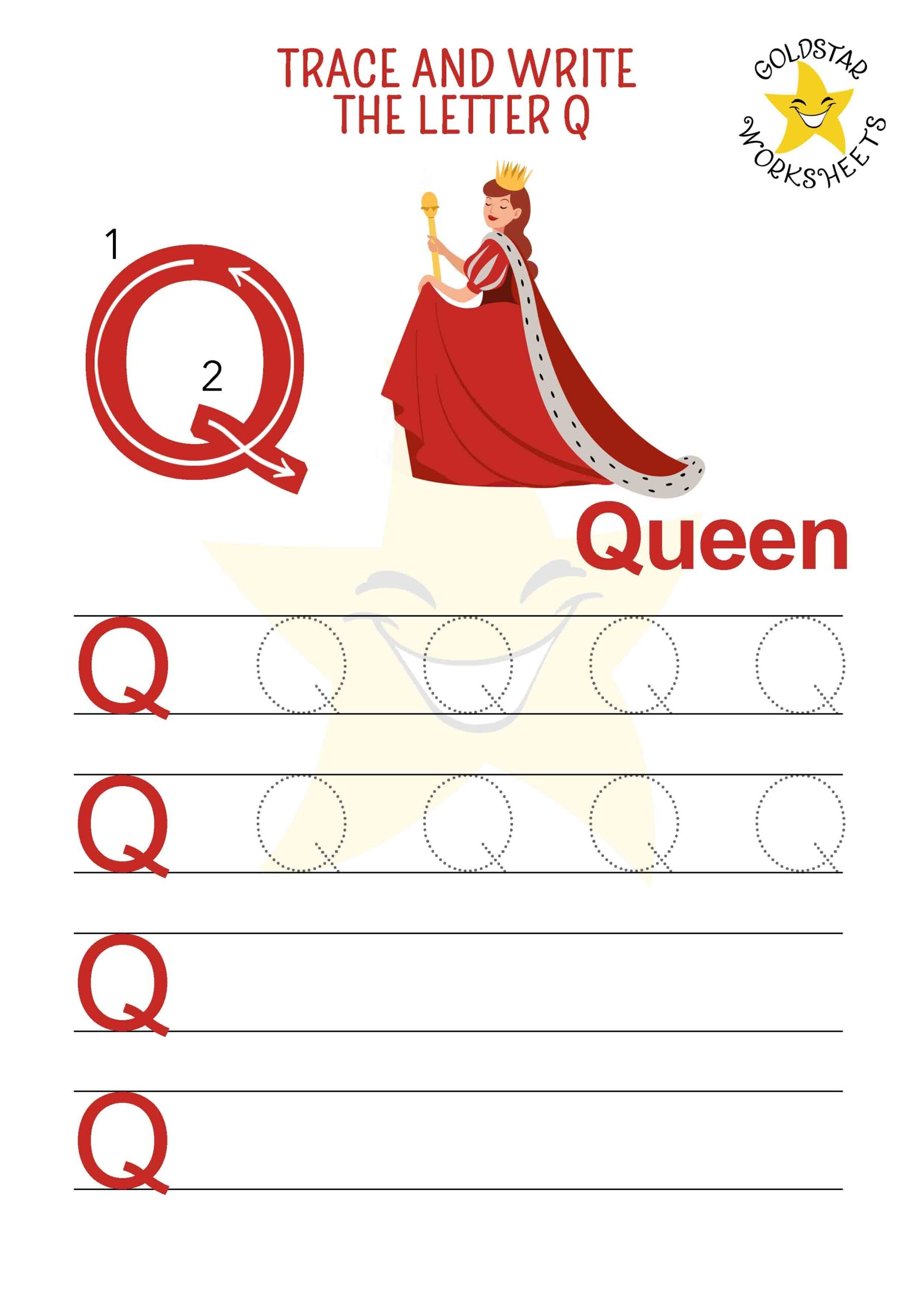 Free Letter Q Tracing Worksheets Queen Quail U0026 Quokka Fun For Kids 