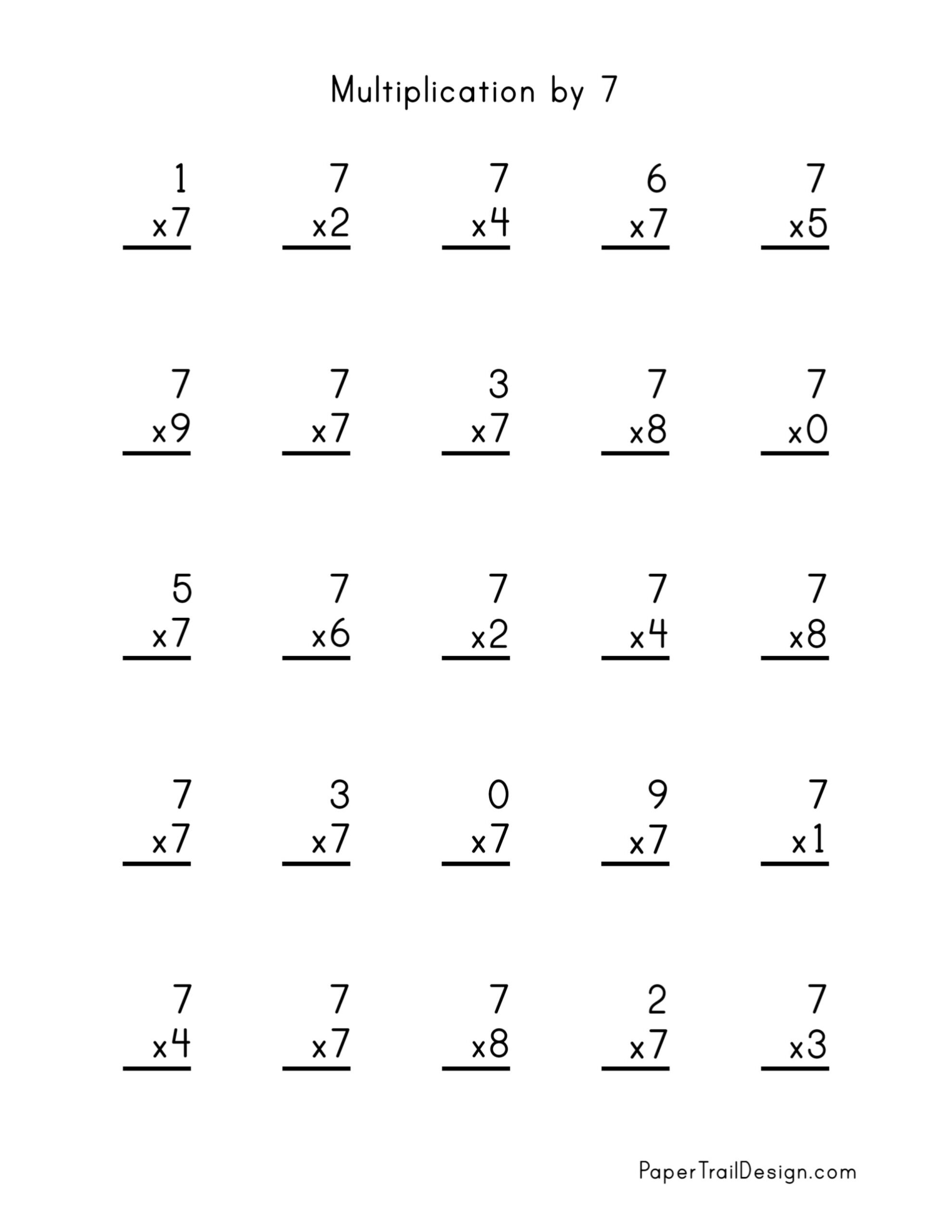 Printable Tables Worksheets