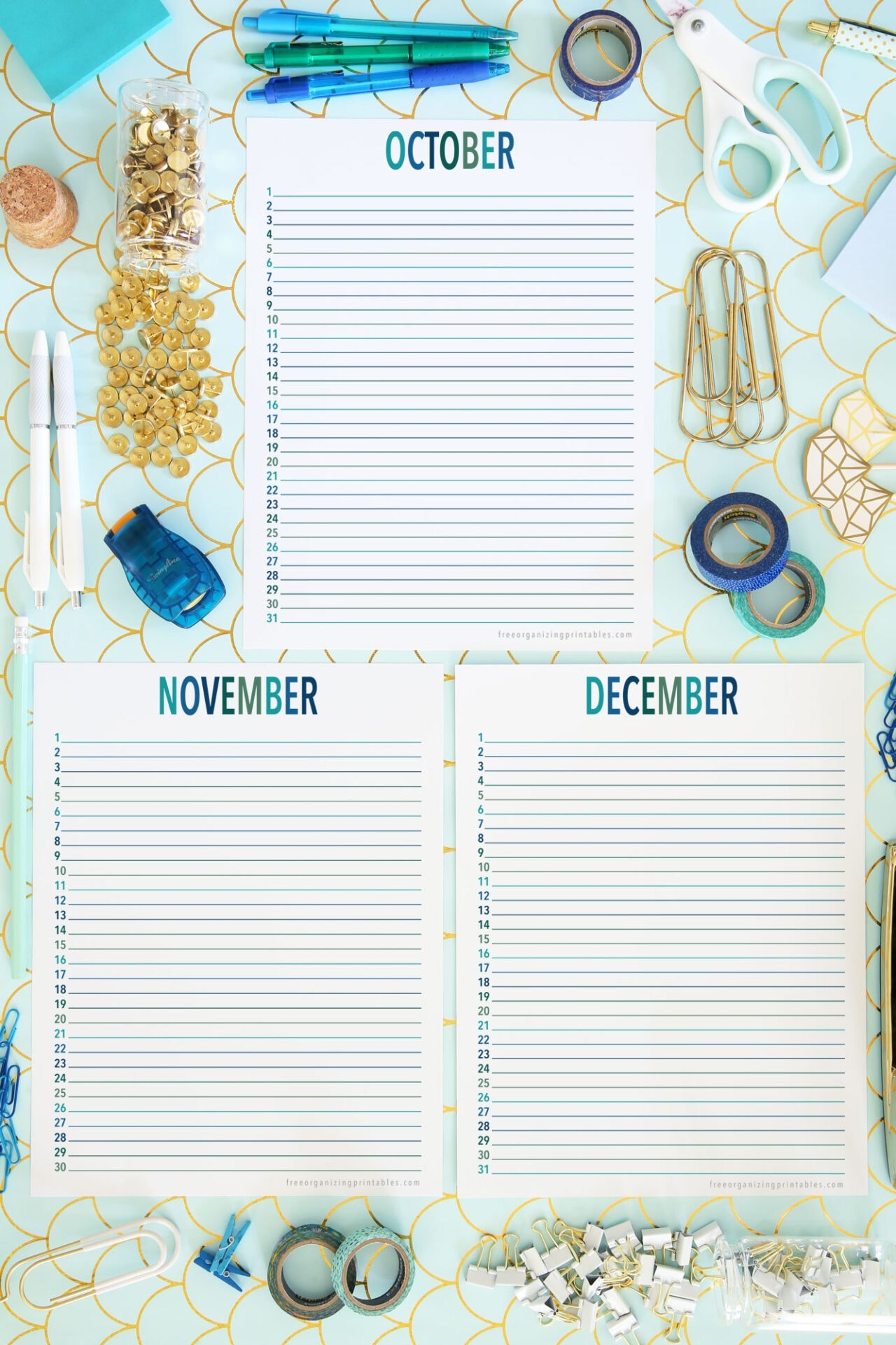 Free Perpetual Calendar Printable Free Organizing Printables