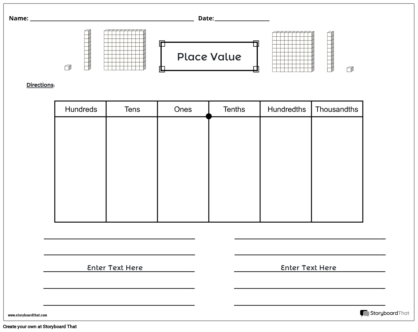 Free Place Value Worksheets By Storyboard That Free Place Value Worksheets By Storyboard That