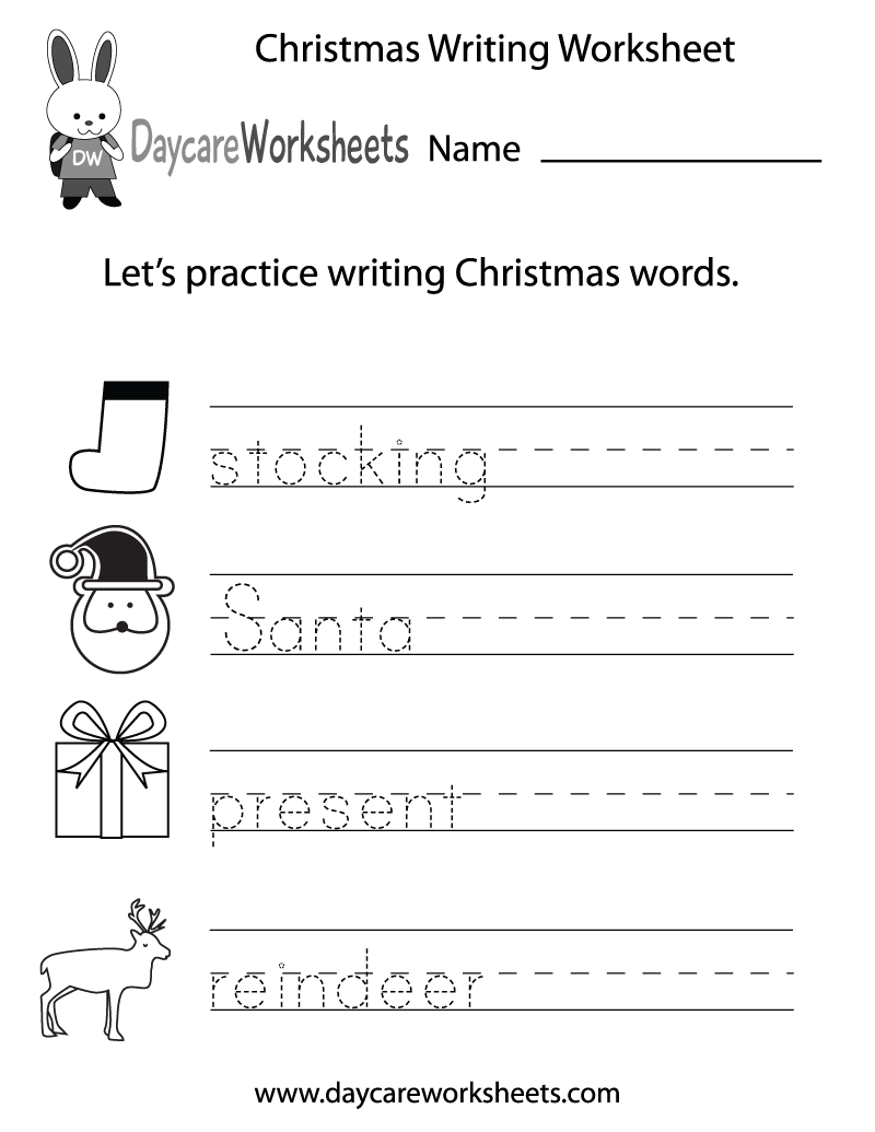 Free Preschool Christmas Writing Worksheet Free Preschool Christmas Writing Worksheet