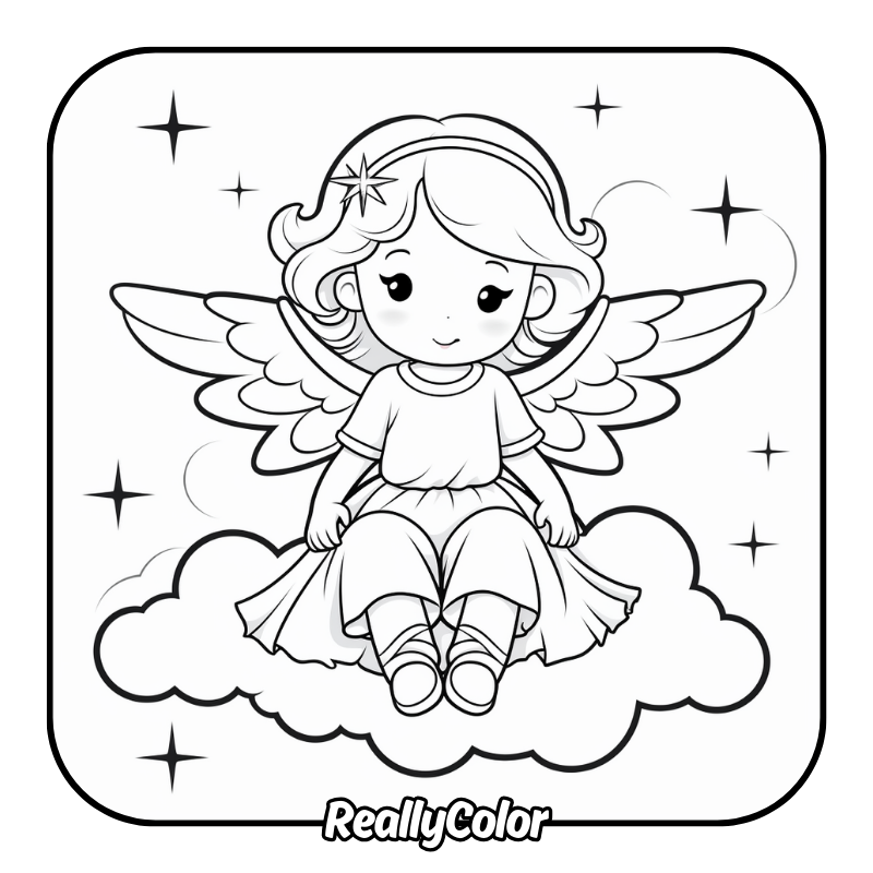 Free Printable Angel Coloring Pages Free Printable Angel Coloring Pages