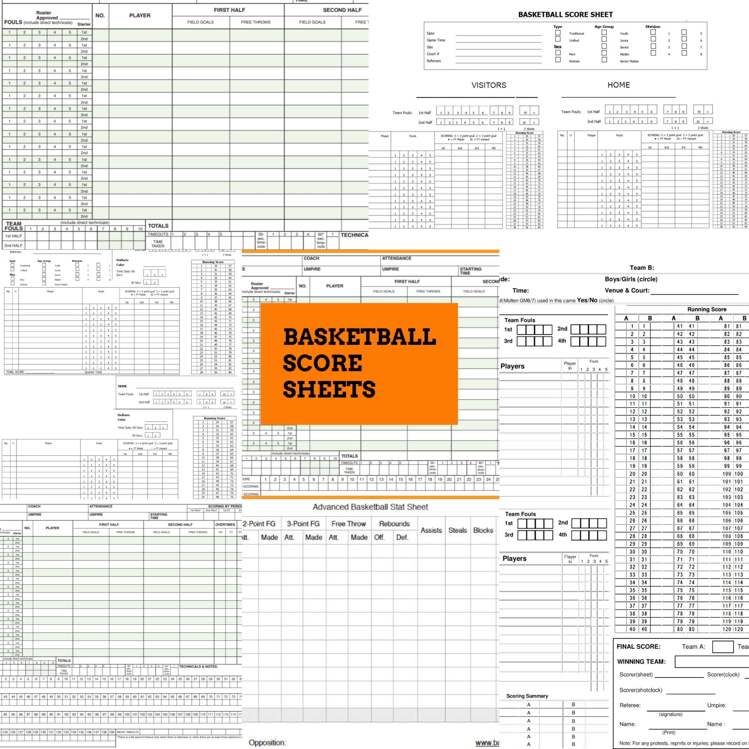 High School Basketball Score Sheet Printable High School Basketball Score Sheet Printable