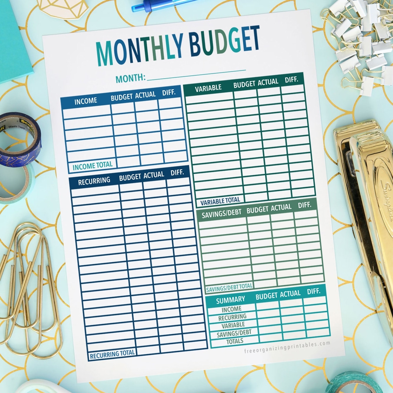 Free Printable Income And Expense Worksheet