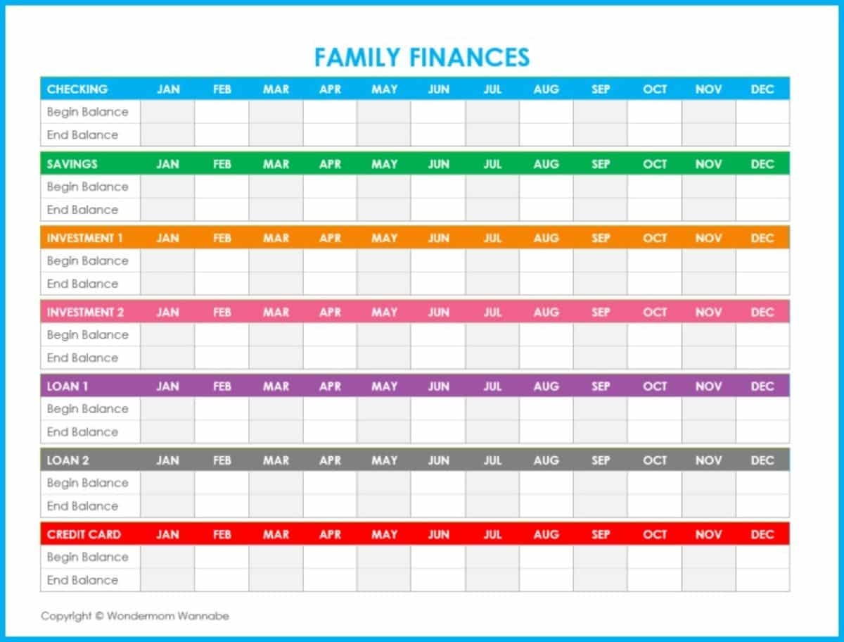 Household Budget Worksheet Printable