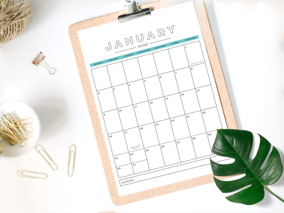 Free Cute Printable Calendar
