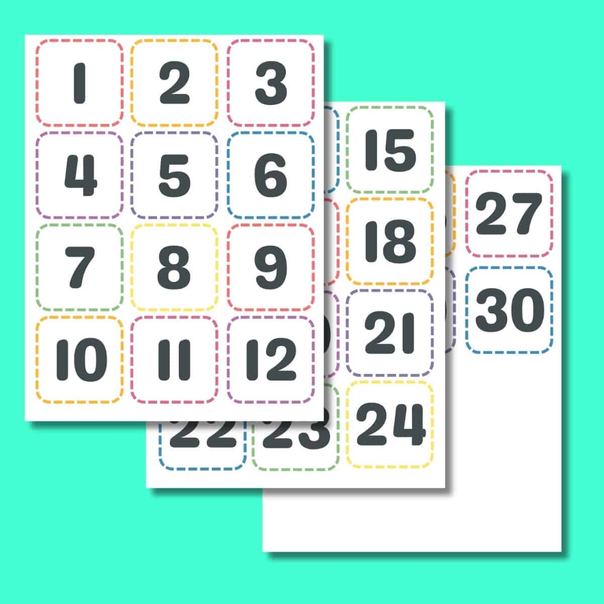 FREE Printable Calendar Numbers 1 31 FREE Printable Calendar Numbers 1 31