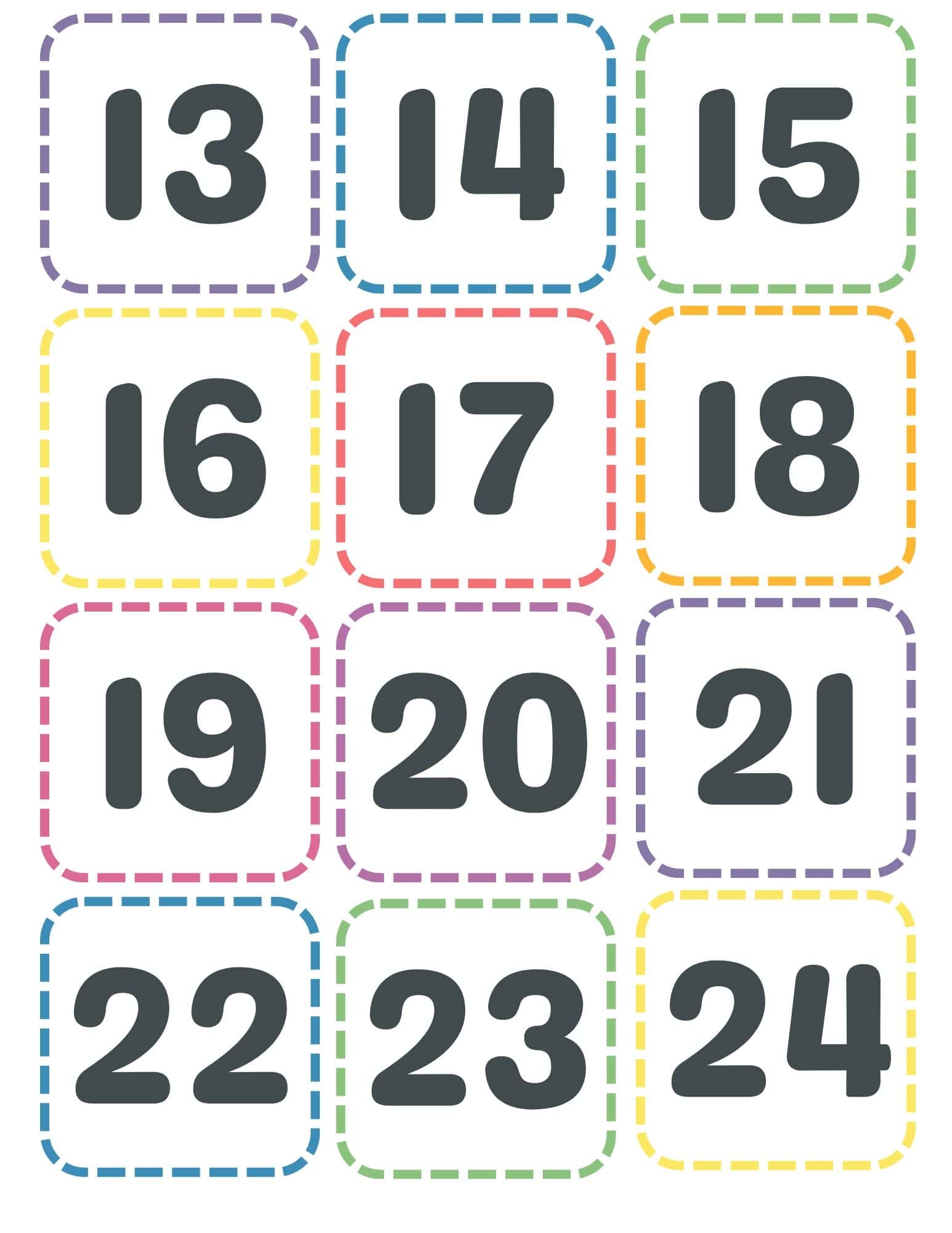 FREE Printable Calendar Numbers 1 31 FREE Printable Calendar Numbers 1 31
