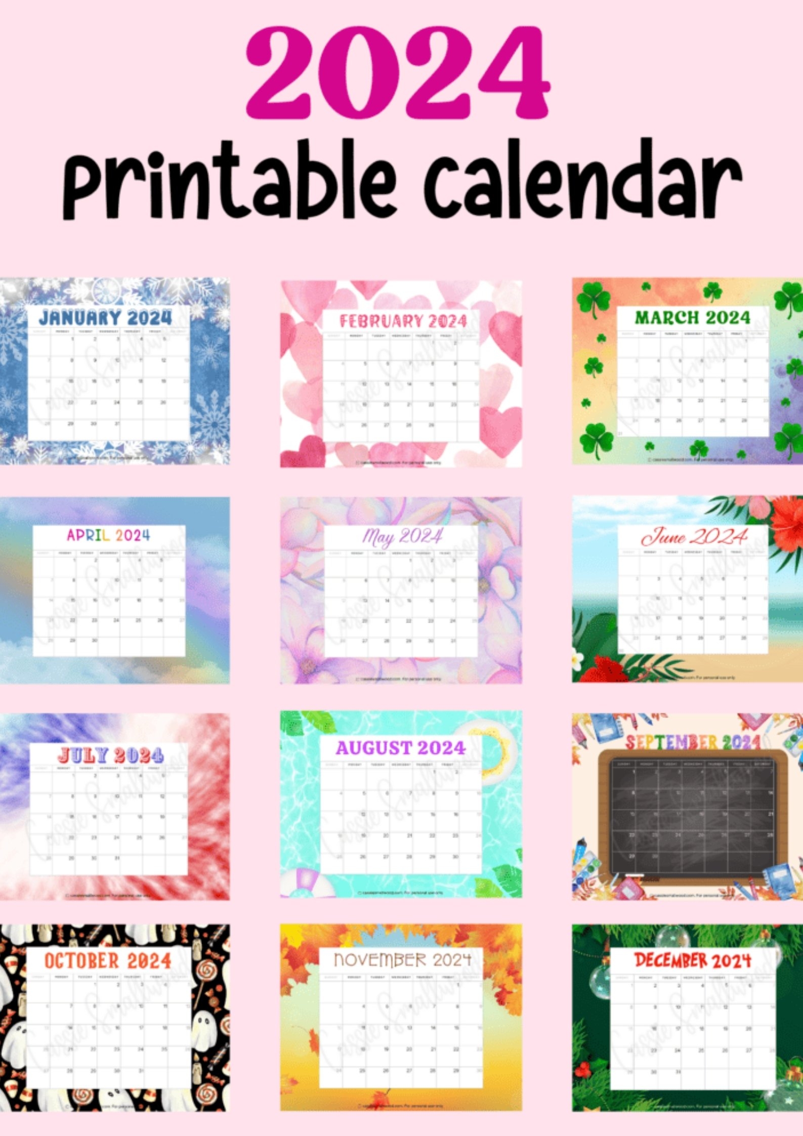 Free Printable Calendars 2024 Gathering Beauty