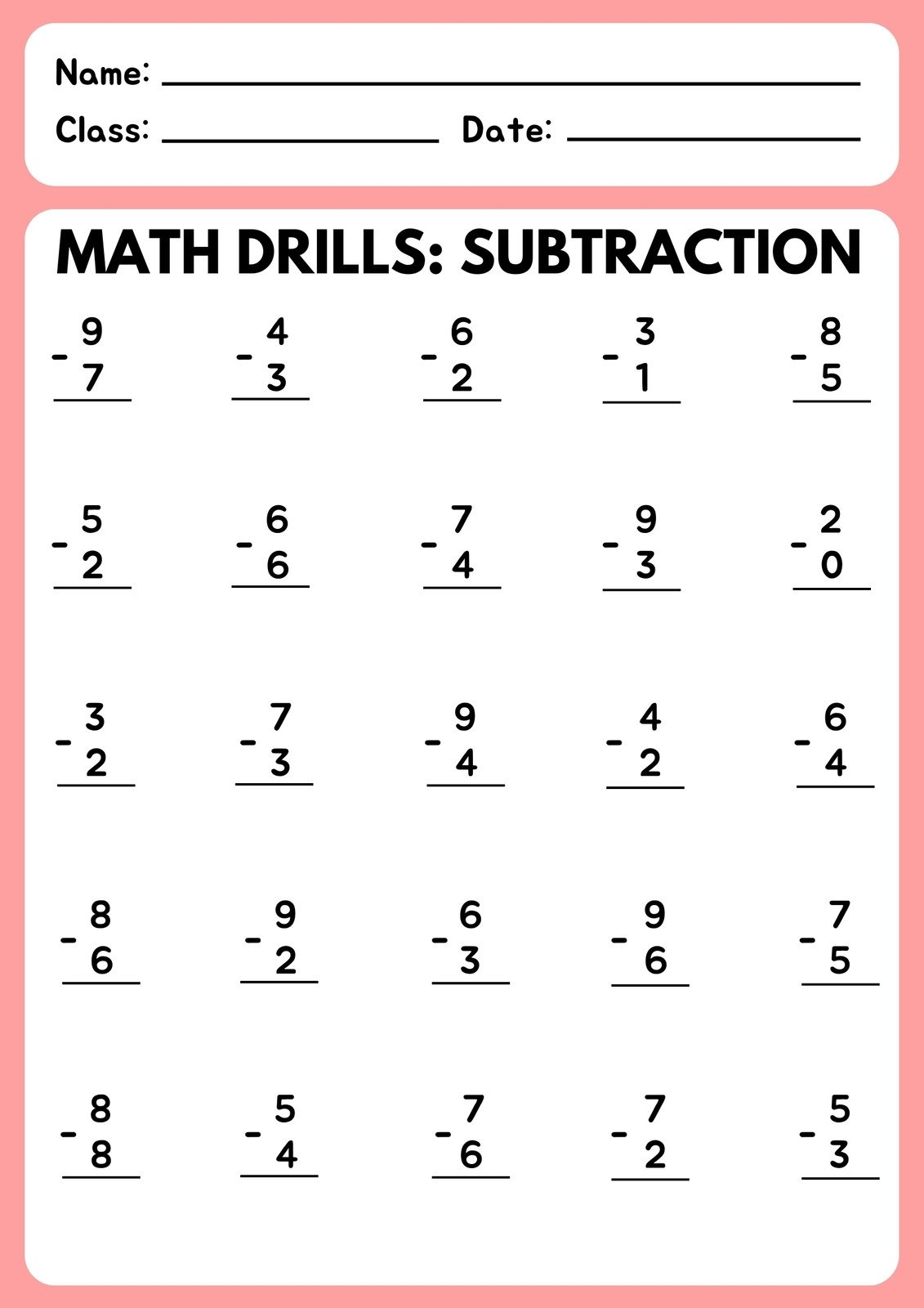 Free Printable Customizable Math Worksheet Templates Canva