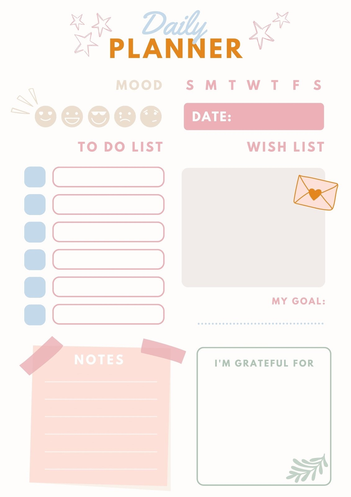 Free Printable Cute Planner Templates To Edit Online Canva