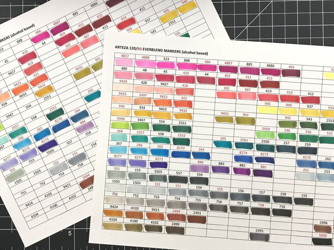 Free Alcohol Marker Swatch Sheet Printable