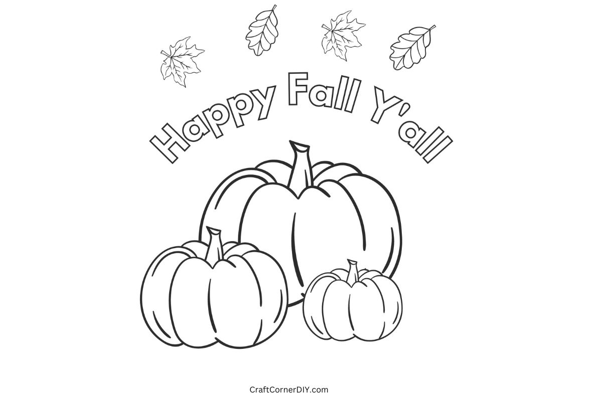 Free Printable Fall Coloring Pages Craft Corner DIY Worksheets 