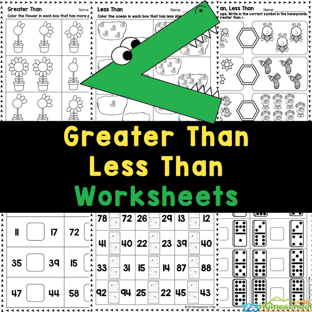 Greater Than Less Than Worksheets Printable