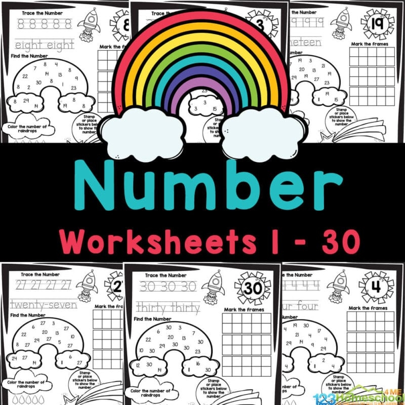Printable Counting To 30 Worksheets
