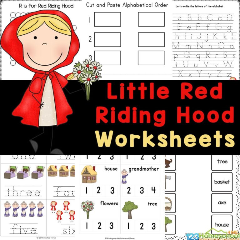 FREE Printable Little Red Riding Hood Worksheets