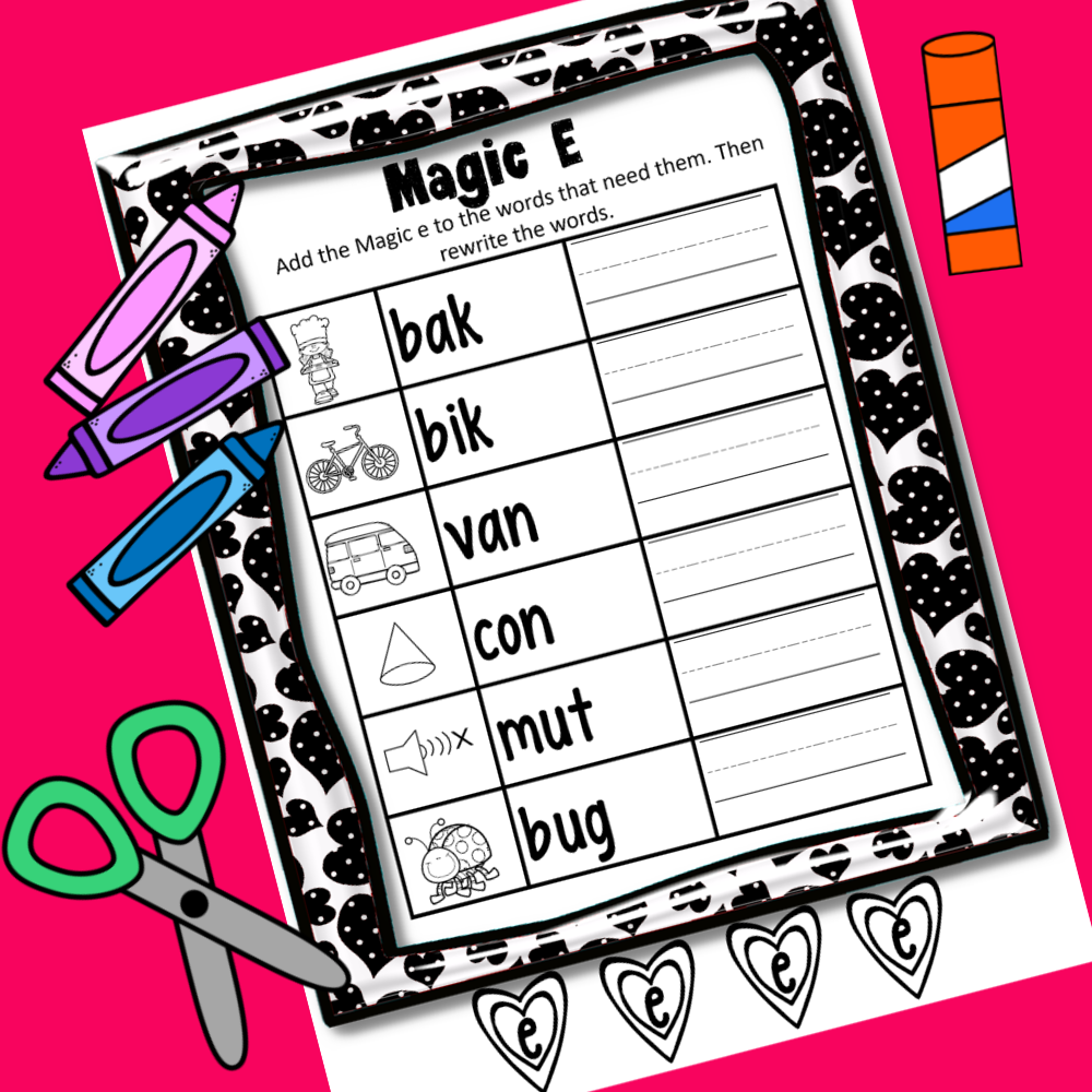 FREE Printable Magic E Worksheets