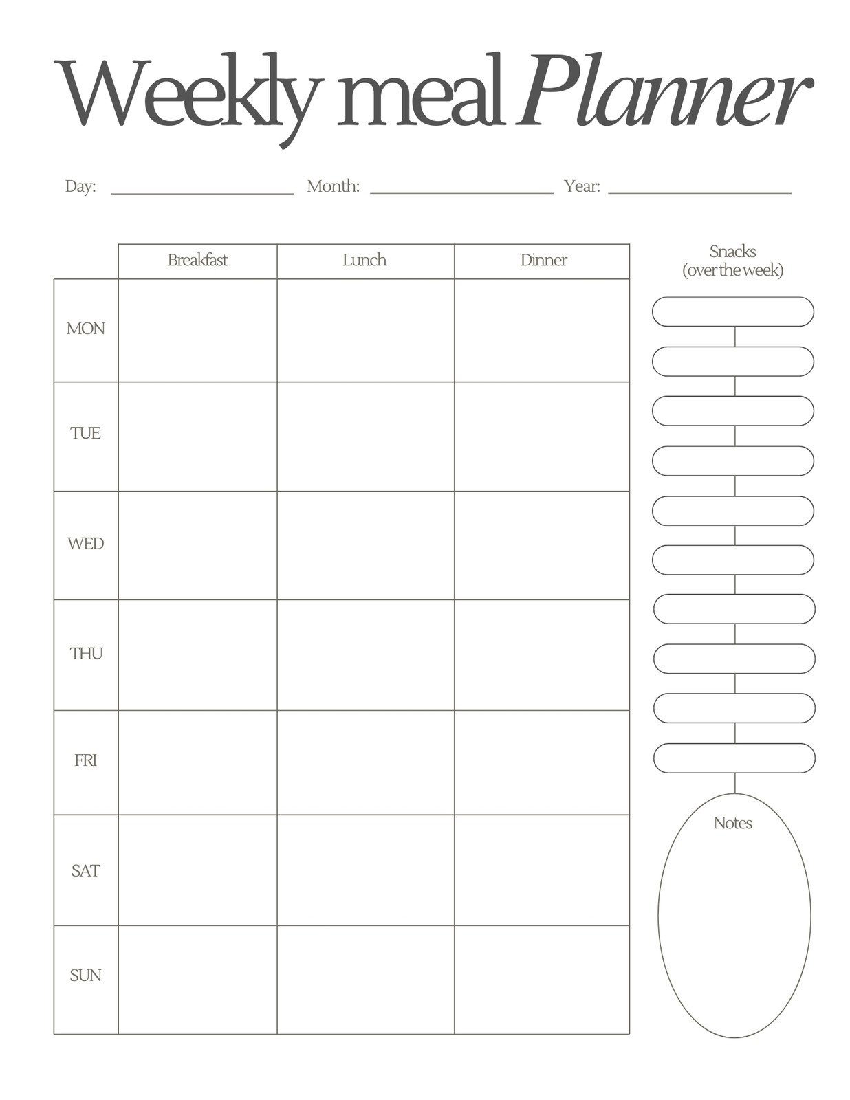 Free Printable Meal Planner Templates To Edit Online Canva Free Printable Meal Planner Templates To Edit Online Canva