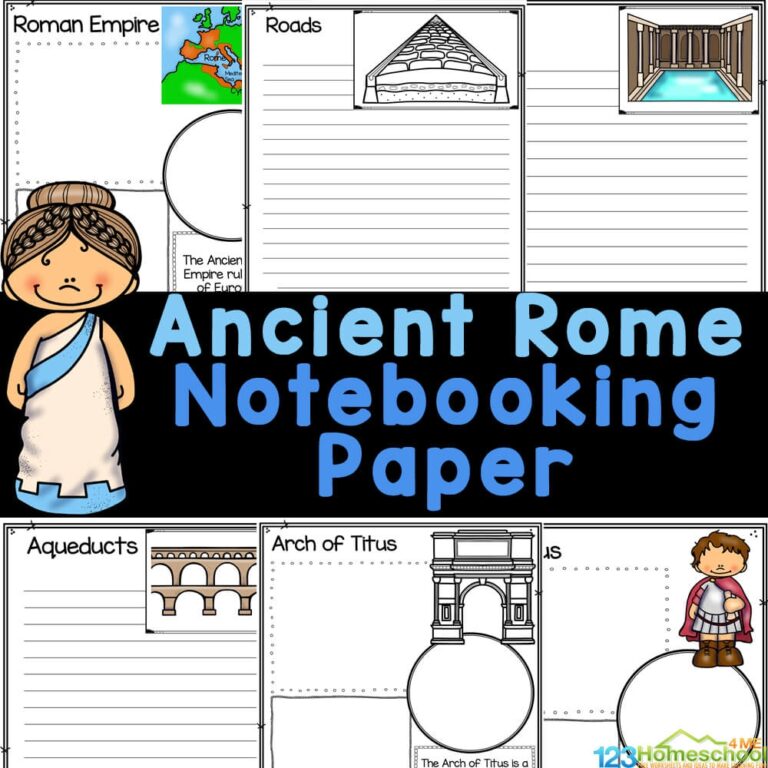 FREE Printable Roman Empire Notebooking Pages