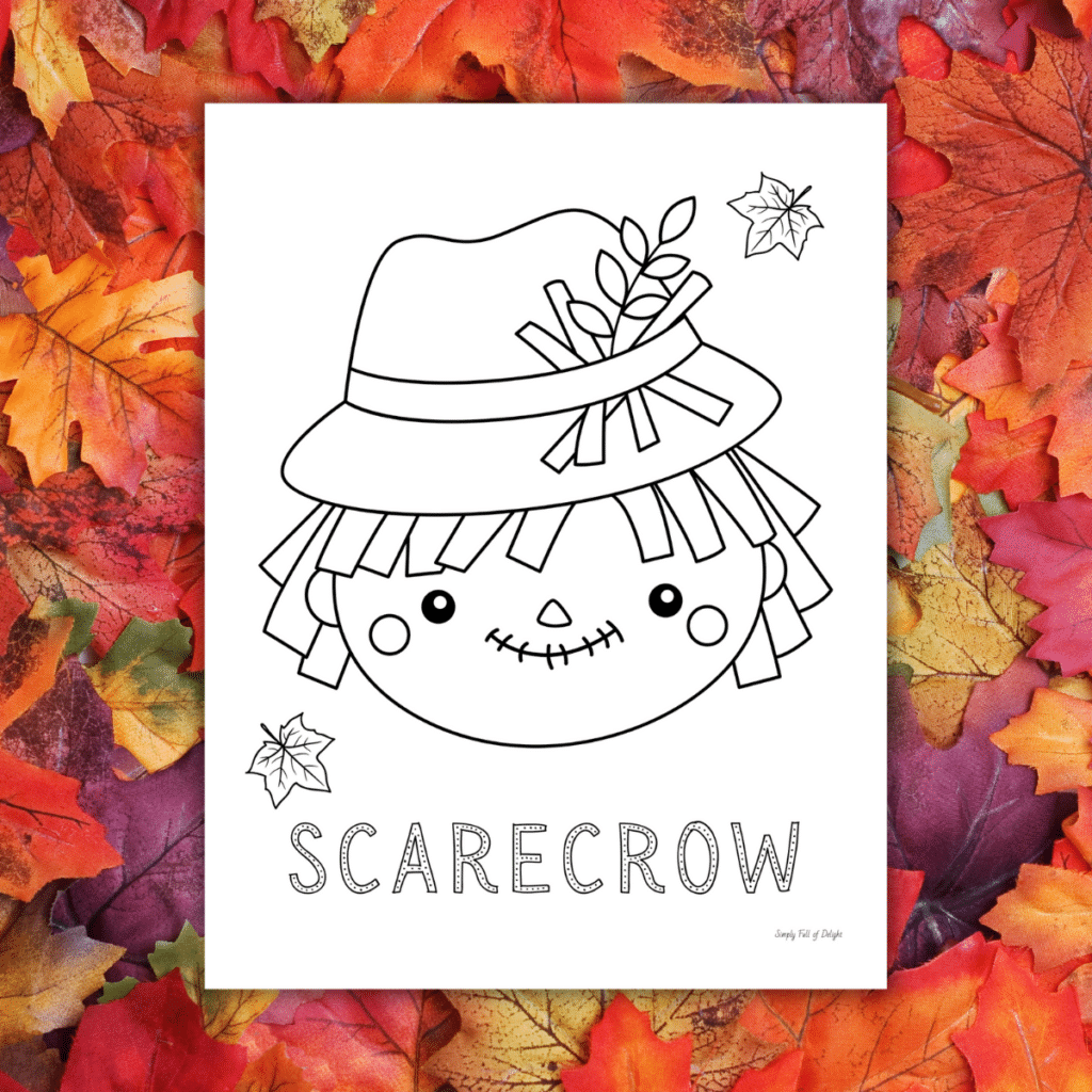 Free Printable Scarecrow Coloring Pages For Kids Simply Full Of Delight