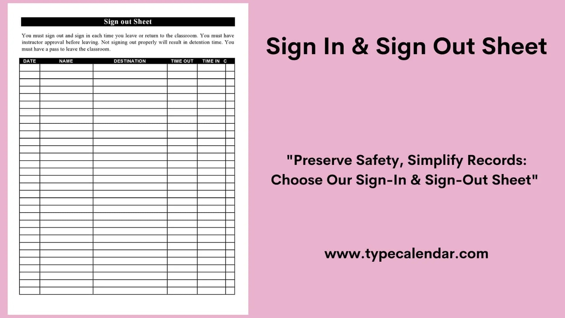 Free Printable Sign In Sheet