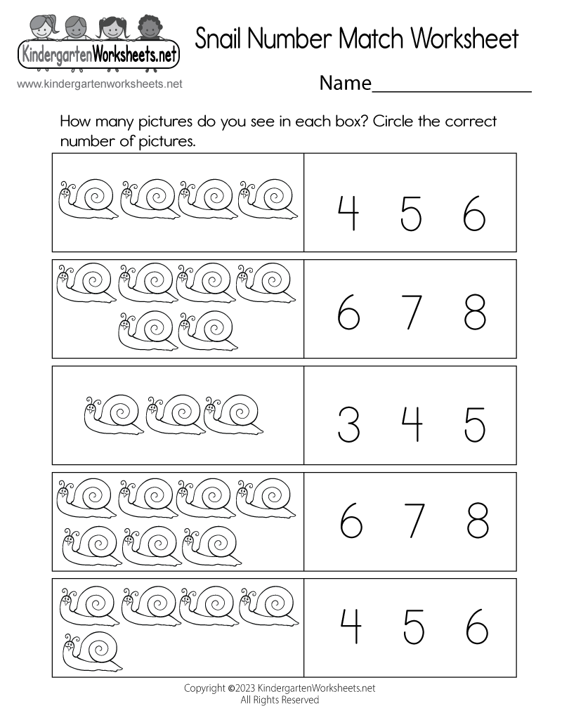 Free Printable Matching Worksheets For Kindergarten