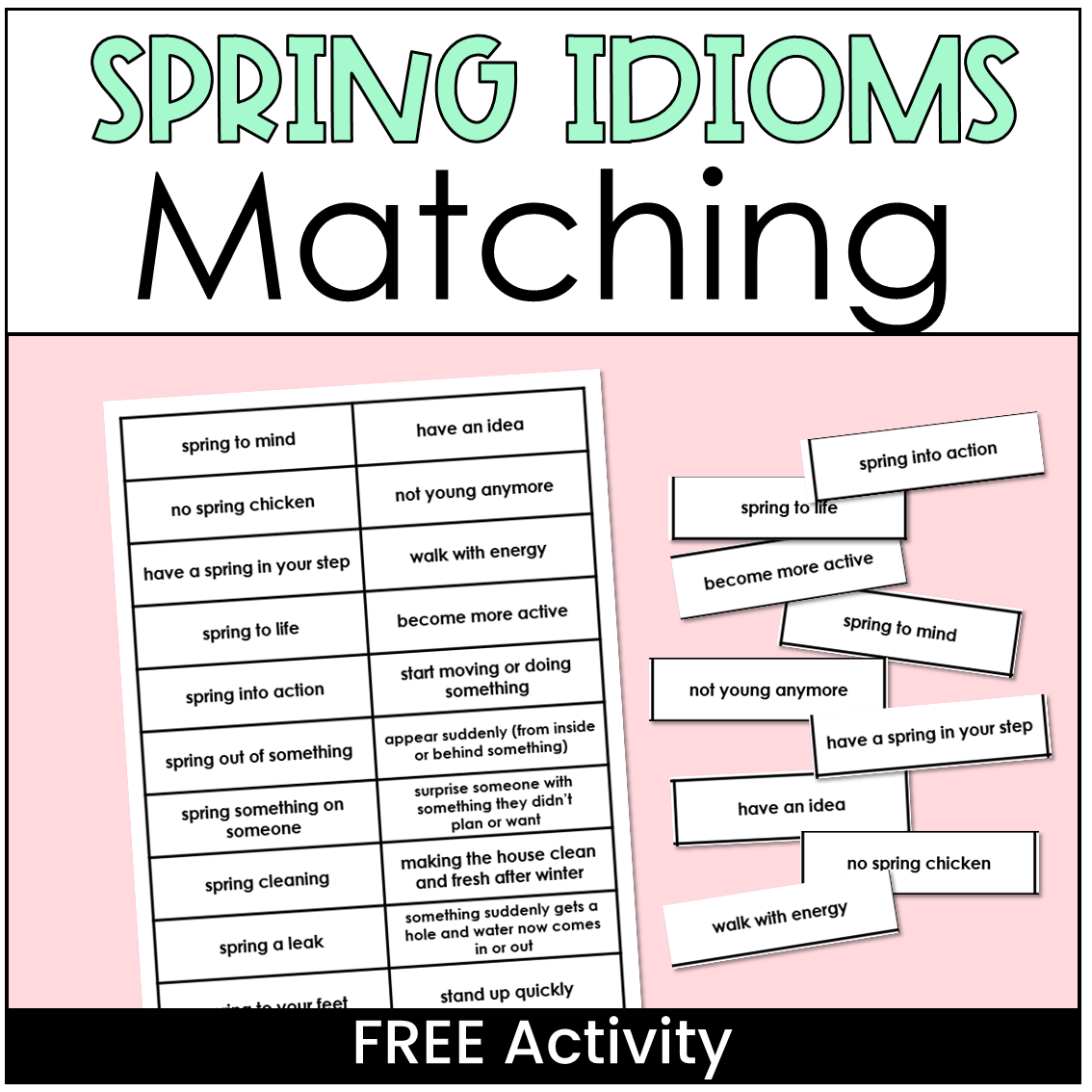 FREE Spring Idioms Activity