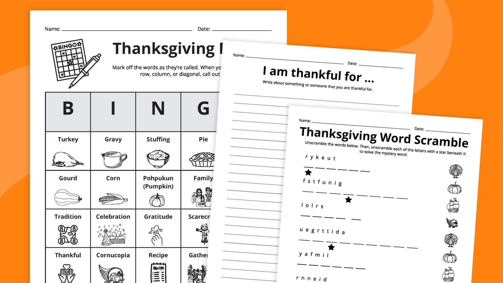 Printable Thanksgiving Worksheet Printable Thanksgiving Worksheet