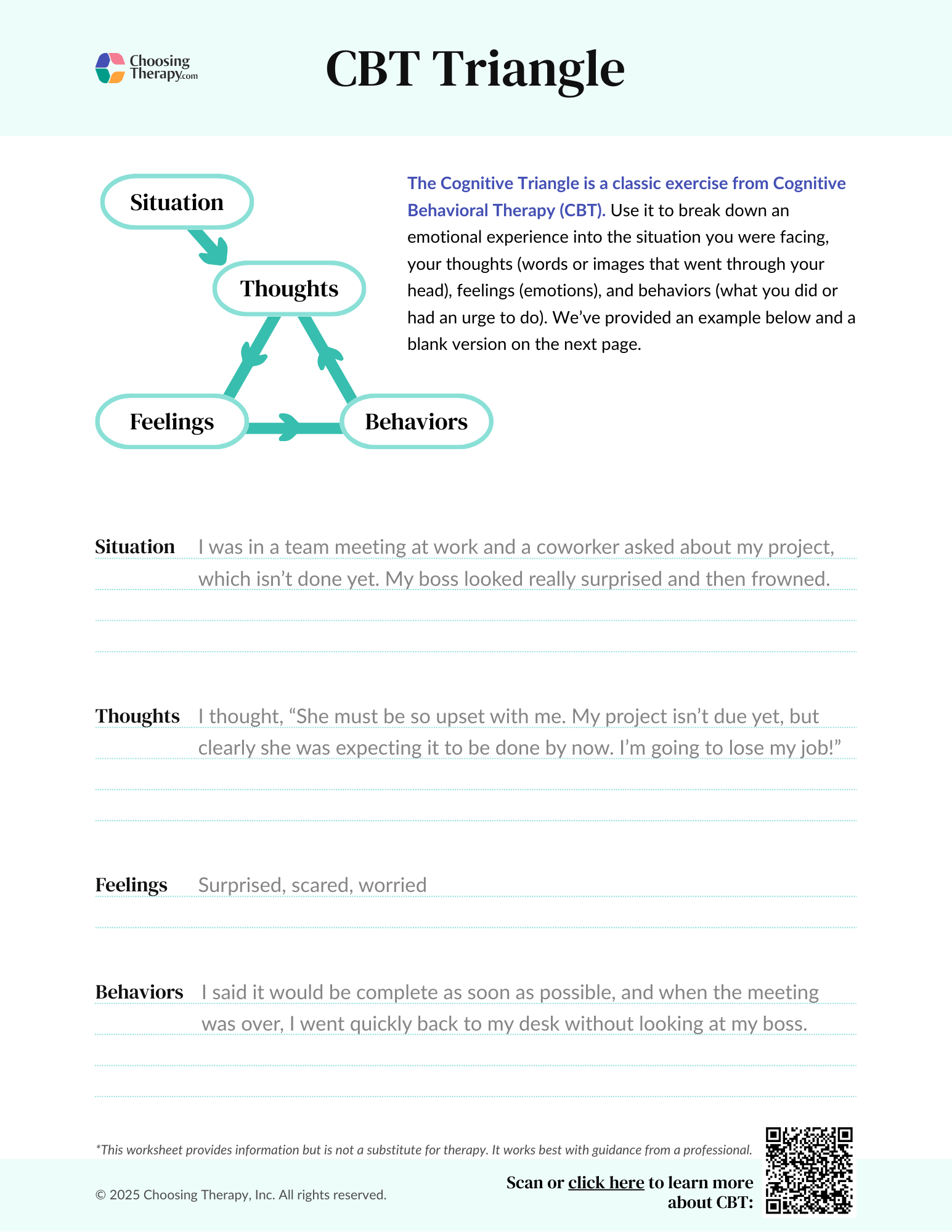 Printable Psychology Worksheets