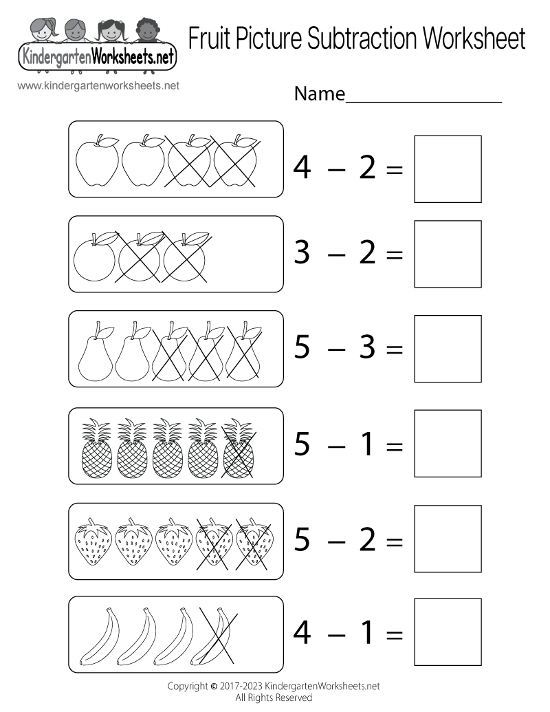 Fruit Picture Subtraction Worksheet Free Printable Digital PDF Fruit Picture Subtraction Worksheet Free Printable Digital PDF