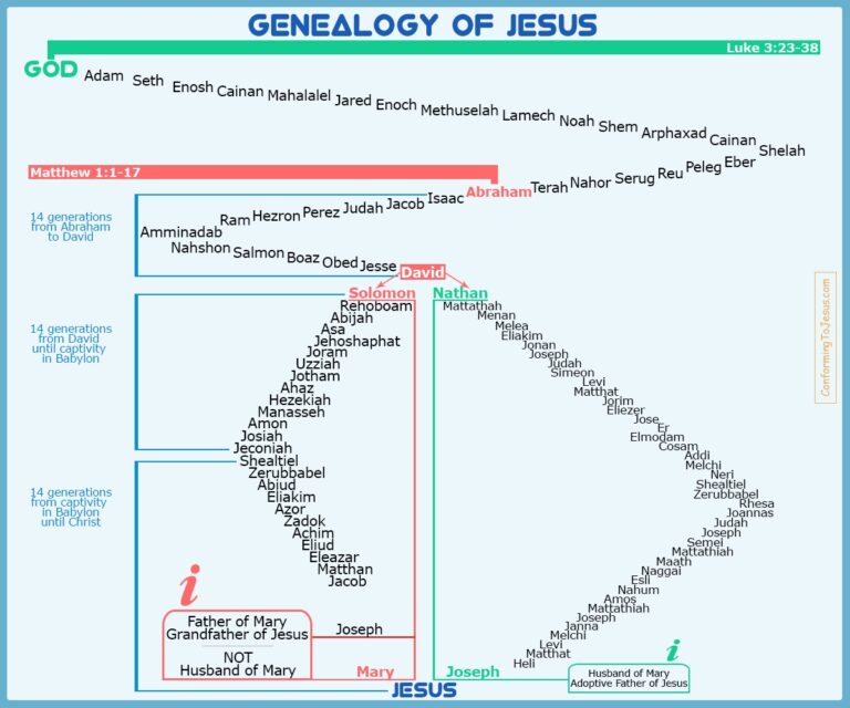 Genealogy Of Jesus Chart Jesus Family Tree Chart