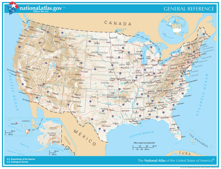 General Reference Printable Map U S Geological Survey