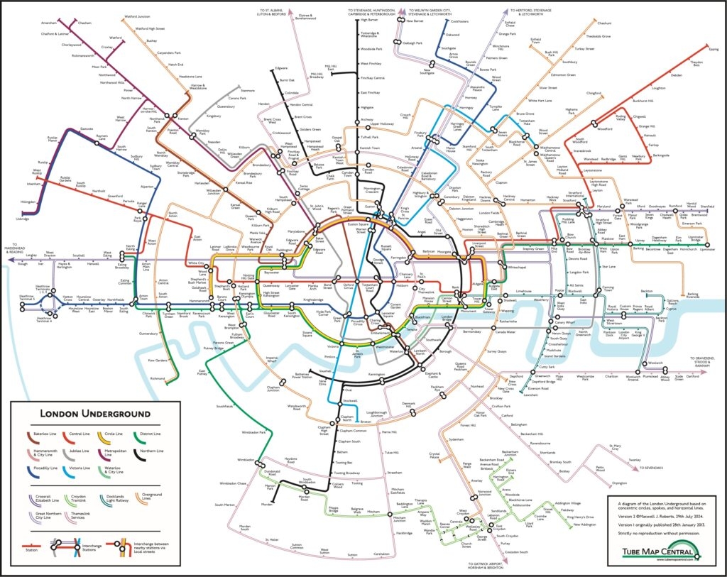 Printable London Subway Map