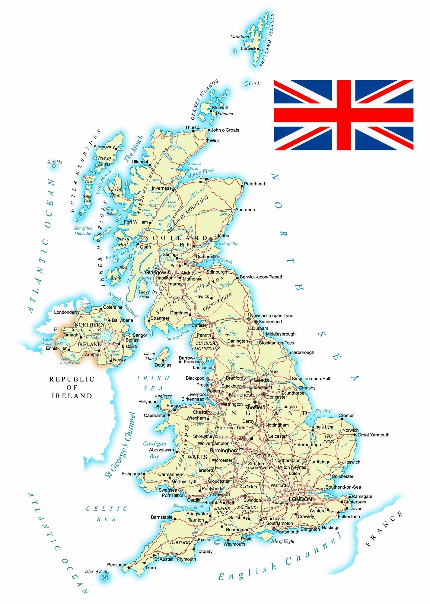Great Britain Maps Printable Maps Of Great Britain For Download Great Britain Maps Printable Maps Of Great Britain For Download