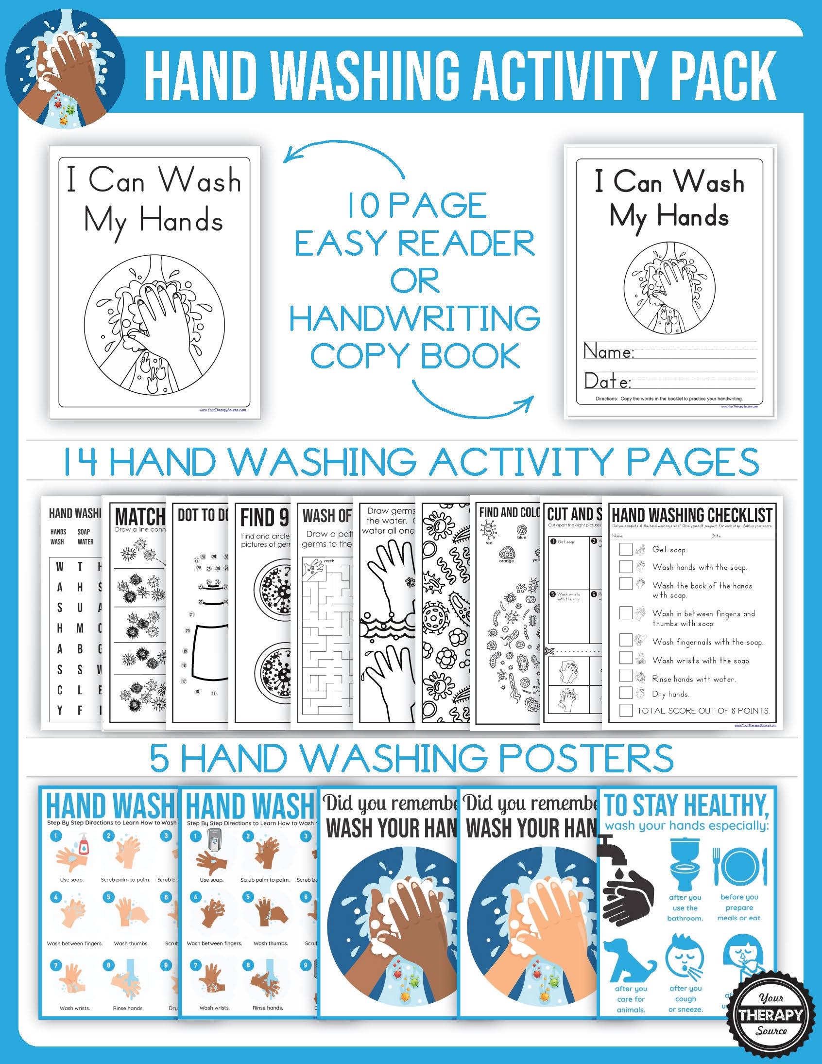 Hand Washing Activities Packet Your Therapy Source