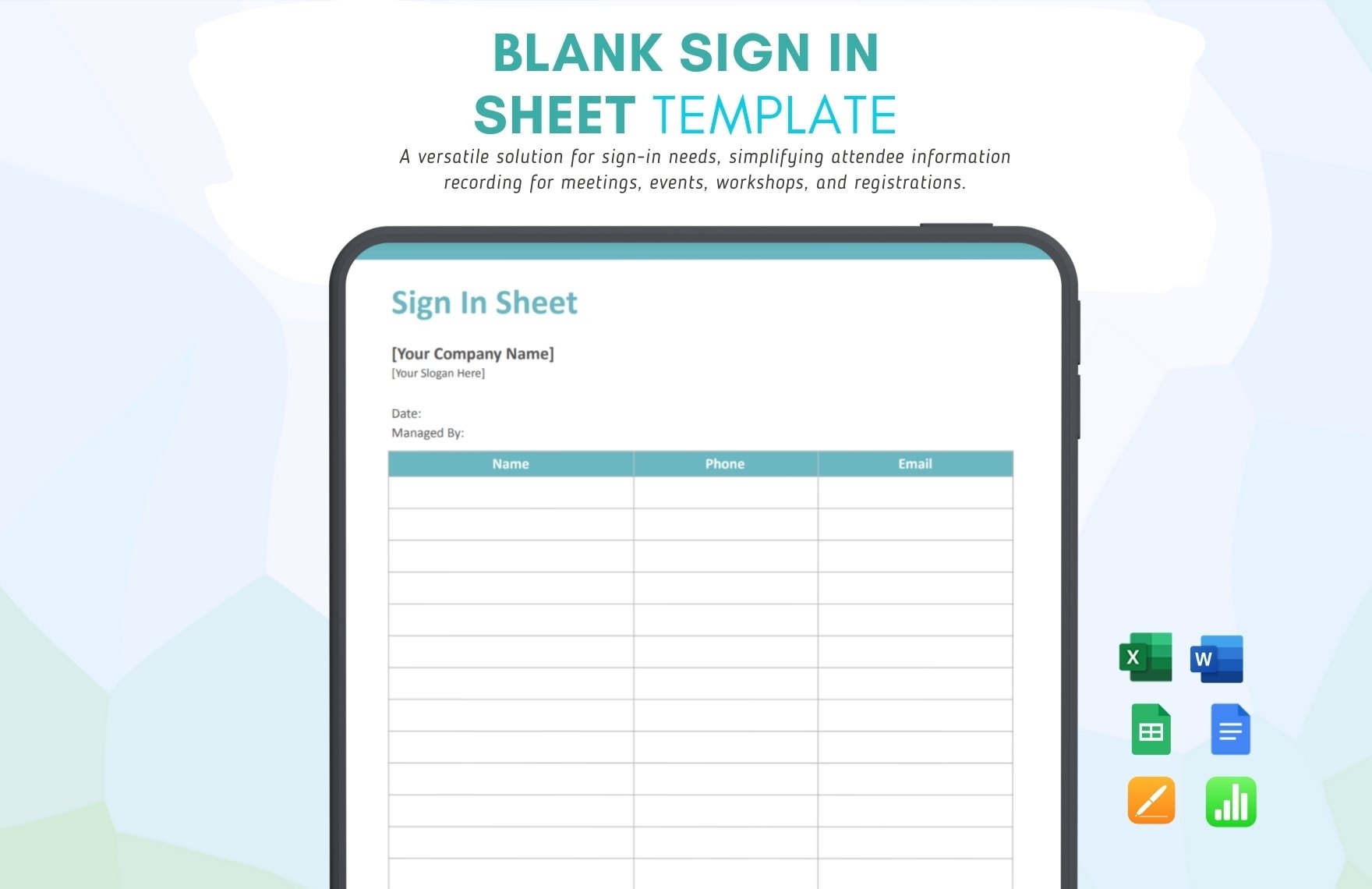 Inservice Sign In Sheet Template In Excel Google Sheets Download Template Inservice Sign In Sheet Template In Excel Google Sheets Download Template