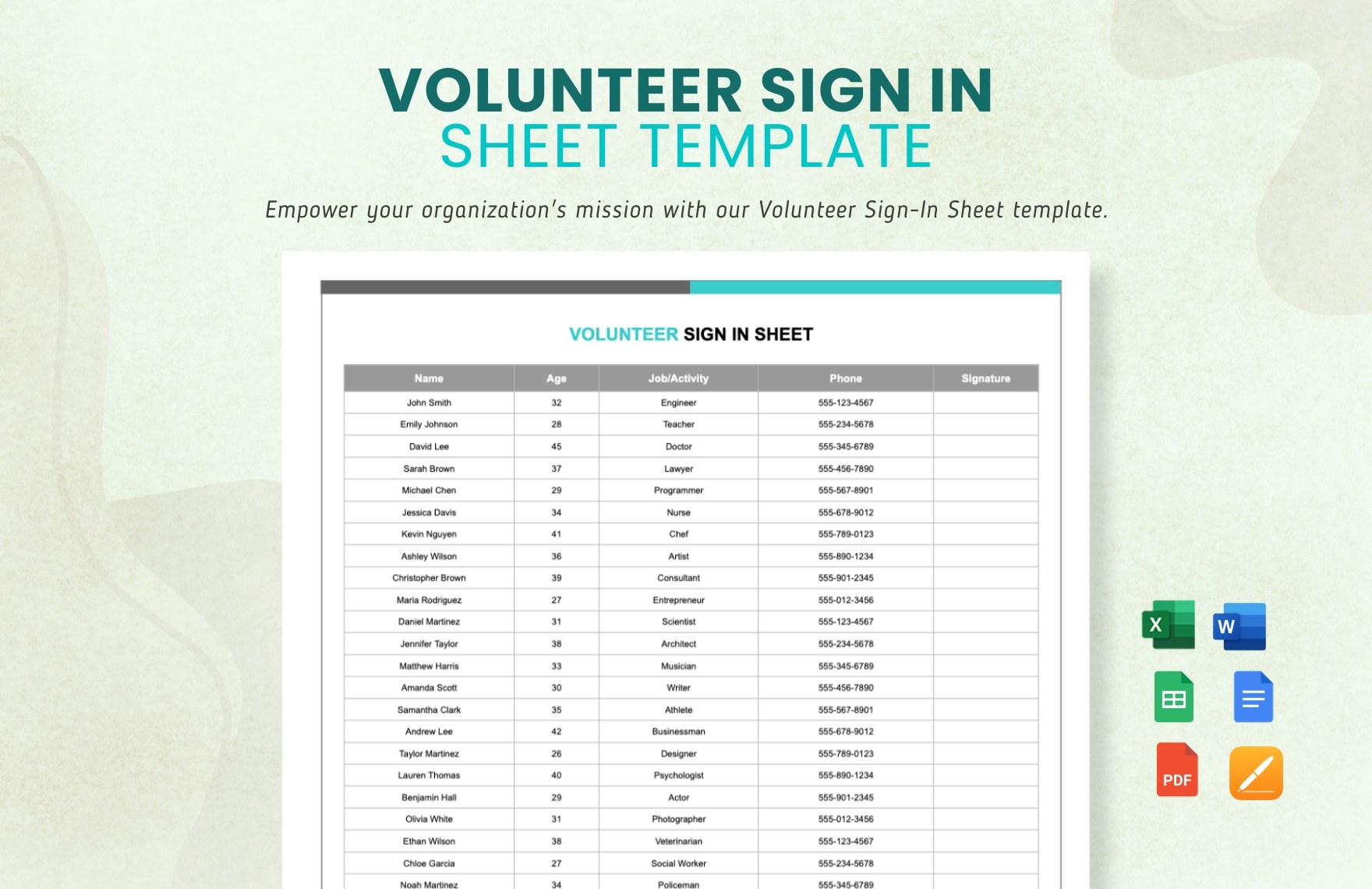 Inservice Sign In Sheet Template In Excel Google Sheets Download Template Inservice Sign In Sheet Template In Excel Google Sheets Download Template