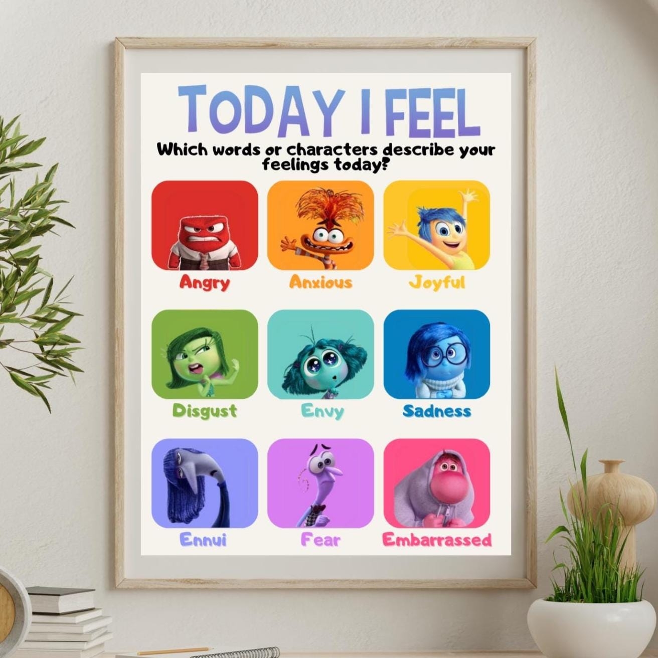 Inside Out 2 Feelings Chart Printable
