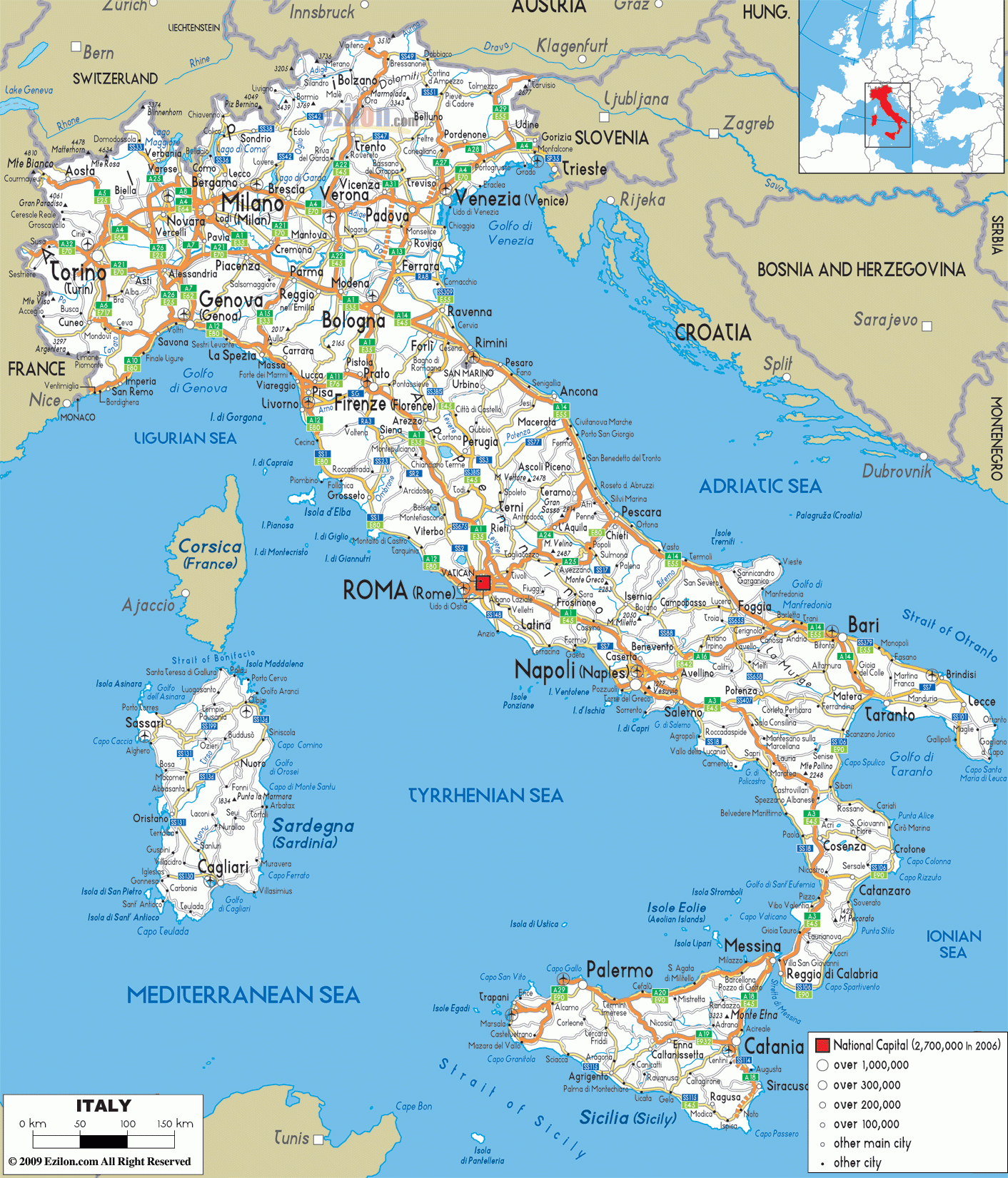 Italy Road Map Guide Explore Highways Routes And National Road Connections Ezilon Maps Italy Road Map Guide Explore Highways Routes And National Road Connections Ezilon Maps