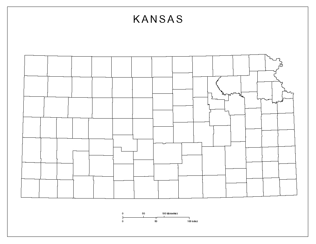 Kansas Blank Map