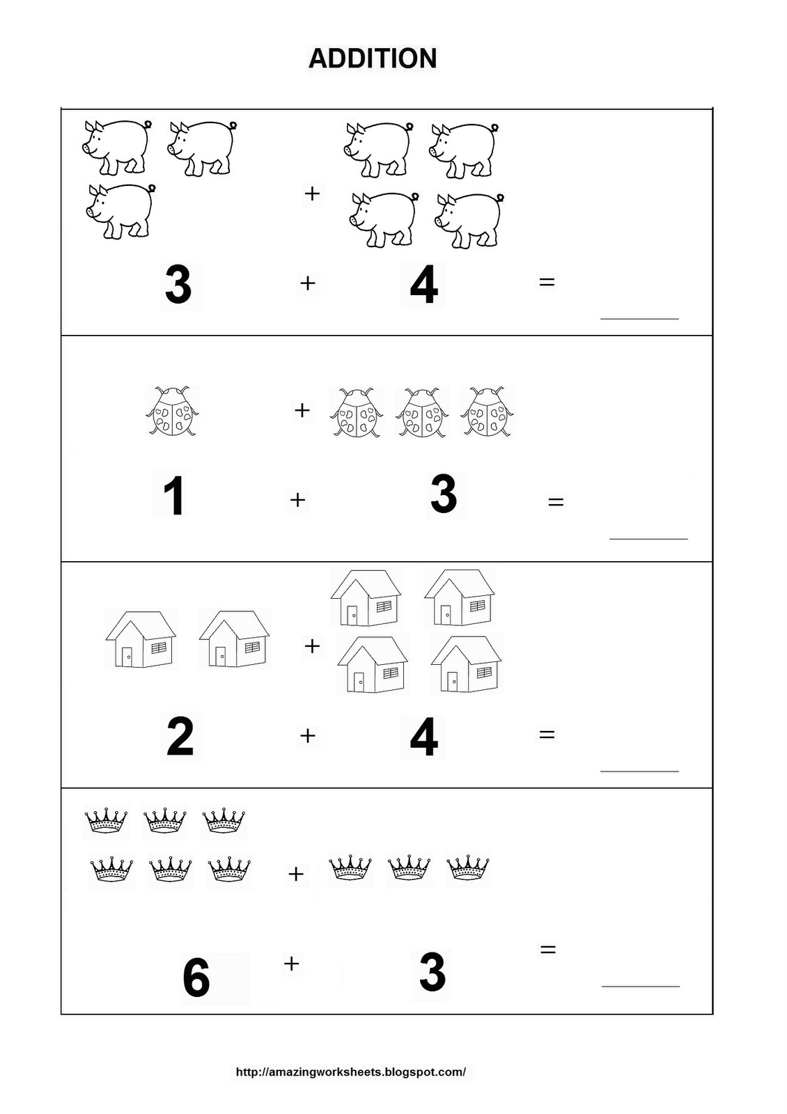 Simple Math Worksheets Printable