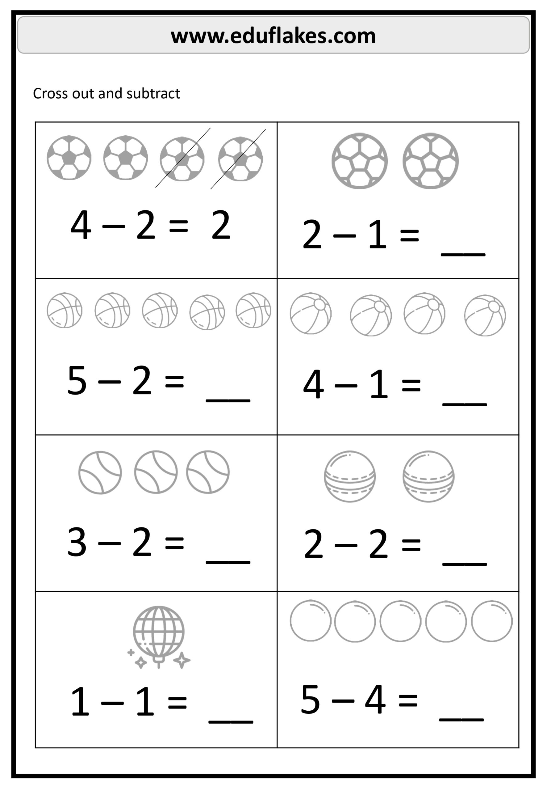 Kindergarten Subtraction Worksheets Printable Kindergarten Subtraction Worksheets Printable