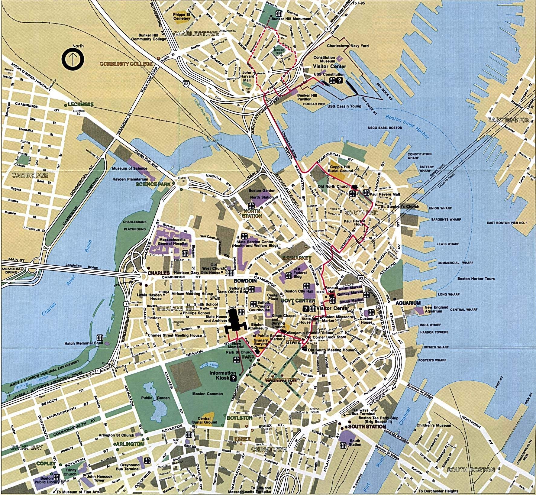 Large Boston Maps For Free Download And Print High Resolution And Detailed Maps