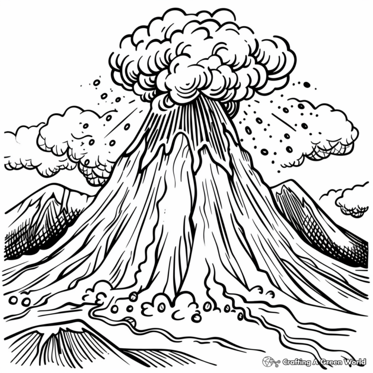 Lava Coloring Pages Free Printable 