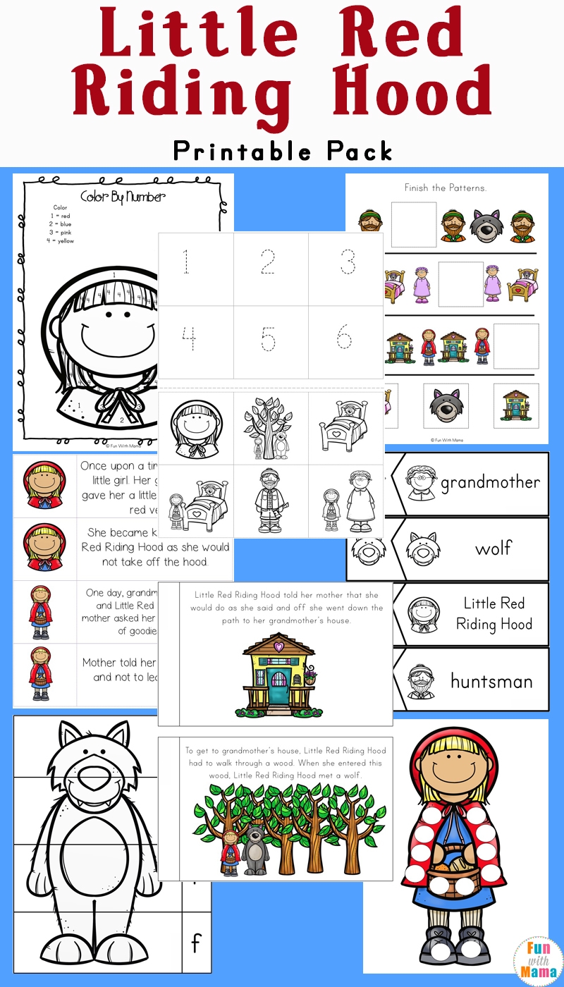 Little Red Riding Hood Activities For Kids Fun With Mama Worksheets Library