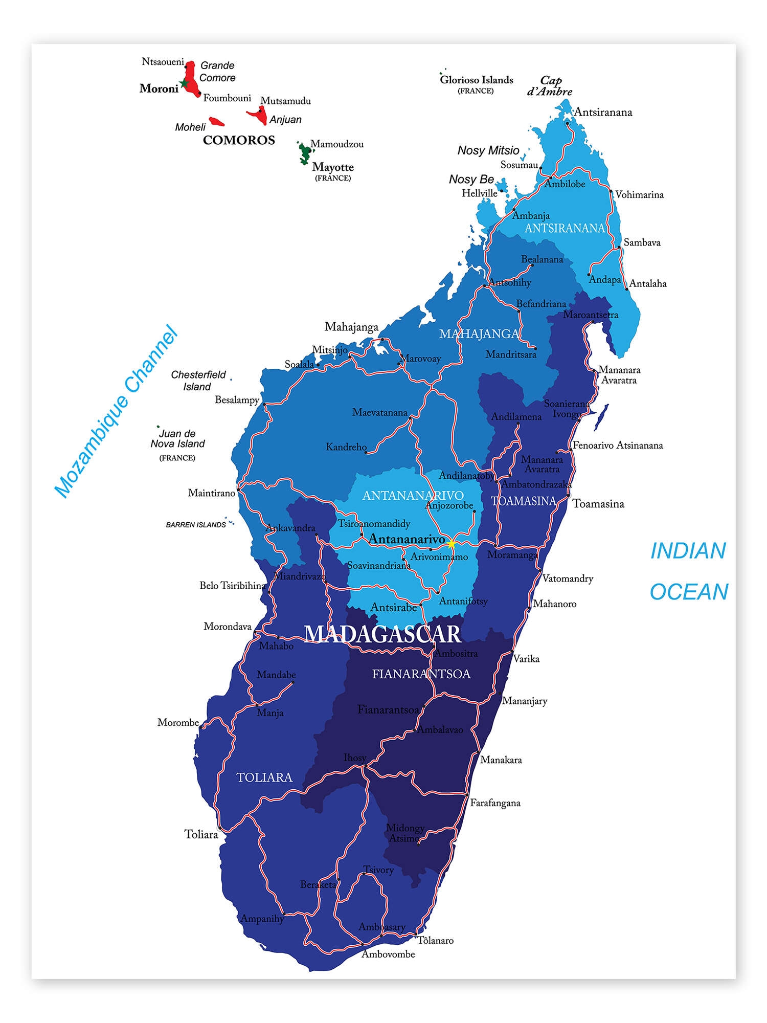 Printable Map Of Madagascar